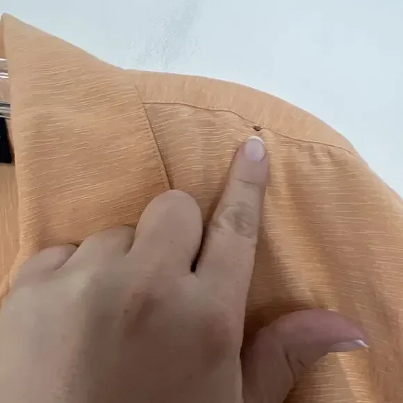 Coconut Bobs Mens Button Up Silk Shirt Size XL Orange Short Sleeve Cruise Beach - Picture 7 of 12